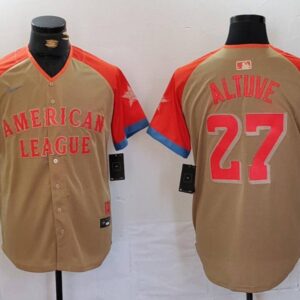Men's Jose Altuve #27 American League 2024 All-Star Game Limited Player Jersey - Cream