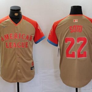 Men's Juan Soto #22 American League 2024 All-Star Game Limited Player Jersey - Cream