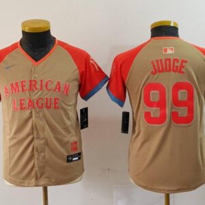 Youth Aaron Judge #99 American League 2024 MLB All-Star Game Limited Player Jersey - Cream