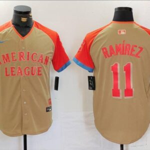 Men's Jos? Ram?rez #11 American League 2024 All-Star Game Limited Player Jersey - Cream