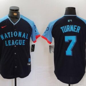 Men's Trea Turner #7 National League 2024 All-Star Game Limited Player Jersey - Navy