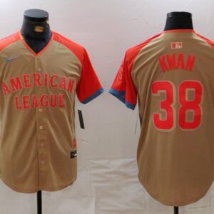 Men's Steven Kwan #38 American League 2024 All-Star Game Limited Player Jersey - Cream