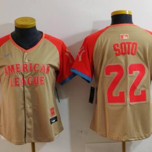 Women's Juan Soto #22 American League 2024 All-Star Game Limited Player Jersey - Cream