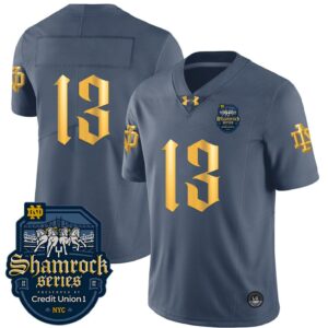 Notre Dame Shamrock Series 2024 Jersey Number 13 No Name College Football Stitched