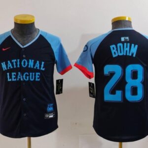 Youth Alec Bohm #28 National League 2024 All-Star Game Limited Player Jersey - Navy