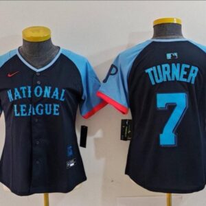Women's or Youth Trea Turner #7 National League 2024 All-Star Game Limited Player Jersey - Navy