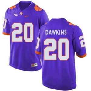 Clemson Tigers Brian Dawkins Jersey Purple Stitched College Football