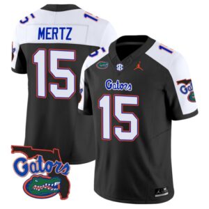 Graham MertzJersey #15 Florida Gators Vapor Limited Florida Map College Football Black Alternate