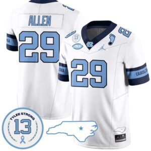 Marcus Allen Jersey #29 North Carolina Tar Heels Vapor College Football Stitched Alternate White