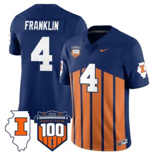 Zakhari Franklin Jersey #4 Illinois Fighting Vapor Limited College Football Stitched Throwback