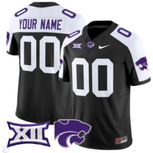 Custom Kansas State Wildcats Jersey Name and Number Vapor Limited Football Black Alternate