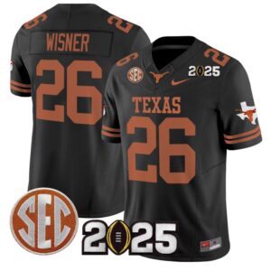 Quintrevion Wisner Jersey #26 Texas Longhorns 2025 CFP Final Black