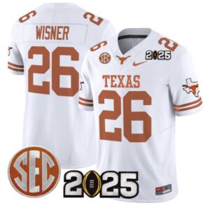 Quintrevion Wisner Jersey #26 Texas Longhorns 2025 CFP Final White