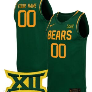 Custom Baylor Bears Jersey College Basketball Game Stiched Green