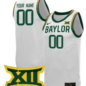 Custom Baylor Bears Jersey College Basketball Game Stiched White
