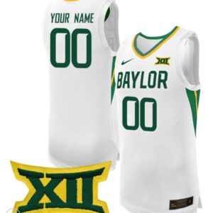 Custom Baylor Bears Jersey NCAA College Basketball Game Stiched White