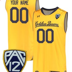 Custom California Golden Bears Jersey Basketball Performance Stiched Gold