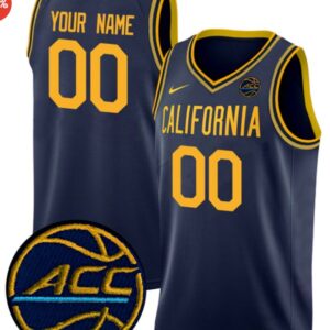 Custom California Golden Bears Jersey Basketball Performance Stiched Navy Alternate