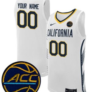 Custom California Golden Bears Jersey Basketball Game Stiched White