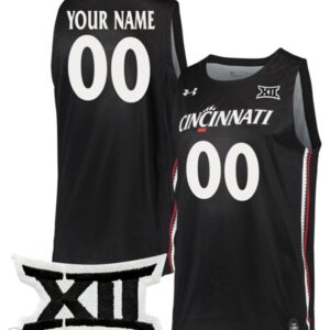Custom Cincinnati Bearcats Jersey Basketball Game Stiched Black