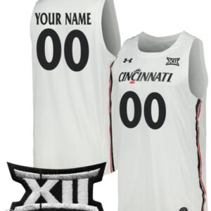 Custom Cincinnati Bearcats Jersey Basketball Game Stiched White