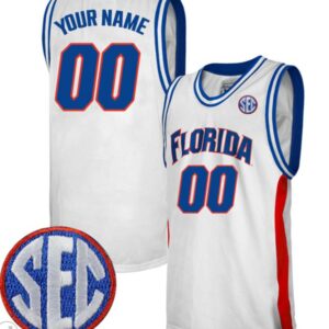 Custom Florida Gators Jersey College Basketball Stiched Retro Alumni White