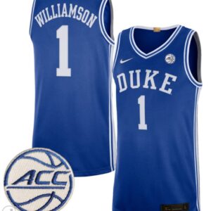 Zion Williamson Jersey #1 Duke Blue Devils Basketball Stiched Limited Blue