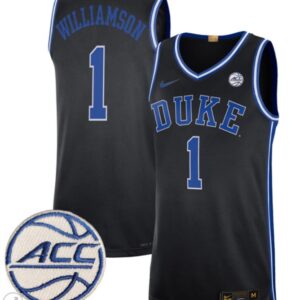 Zion Williamson Jersey #1 Duke Blue Devils Basketball Stiched Limited Black