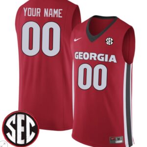 Custom Georgia Bulldogs Jersey College Basketball Stiched Limited Red