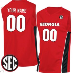 Custom Georgia Bulldogs Jersey College Basketball Stiched Red