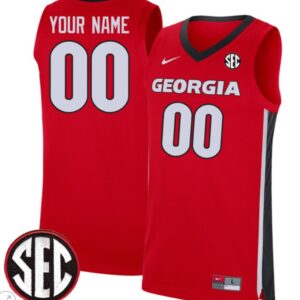 Custom Georgia Bulldogs Jersey NCAA College Basketball Stiched Red