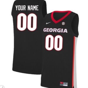 Custom Georgia Bulldogs Jersey College Basketball Stiched Black