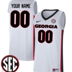 Custom Georgia Bulldogs Jersey College Basketball Stiched White