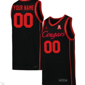 Custom Houston Cougars Jersey College Basketball Stiched Black