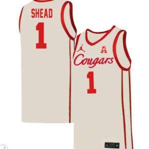 Jamal Shead Jersey #1 Houston Cougars College Basketball Stiched White