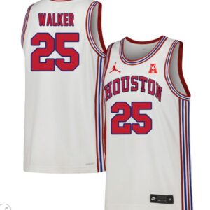 Jarace Walker Jersey #25 Houston Cougars College Basketball Stiched Throwback White