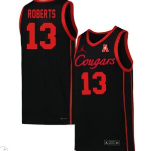 J'Wan Roberts Jersey #13 Houston Cougars Basketball Stiched Black