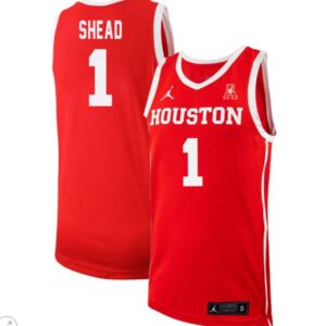 Jamal Shead Jersey #1 Houston Cougars College Basketball Stiched Red