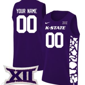 Custom Kansas State Wildcats Jersey College Basketball Stiched Game Purple