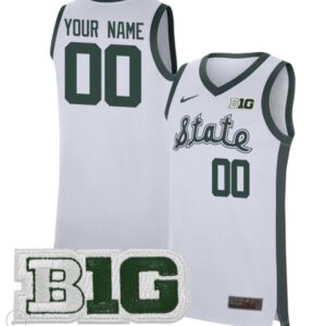 Custom Michigan State Spartans Jersey College Basketball Stiched White Alternate