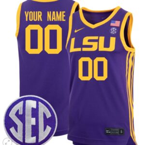 Custom Lsu Tigers Jersey College Basketball Stiched Game Purple