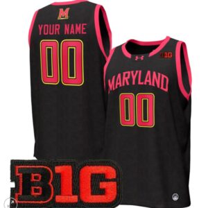 Custom Maryland Terrapins Jersey College Basketball Stiched Black