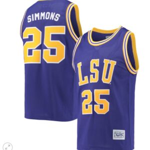 Ben Simmons Jersey #25 Lsu Tigers College Basketball Stiched Alumni Purple