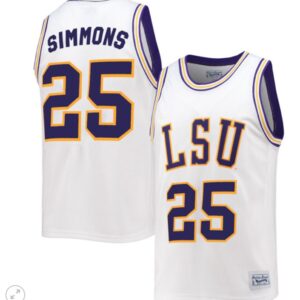 Ben Simmons Jersey #25 Lsu Tigers College Basketball Stiched Alumni White