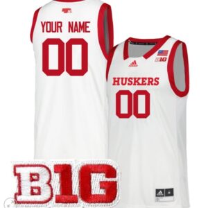 Custom Nebraska Cornhuskers Jersey College Basketball Stiched White
