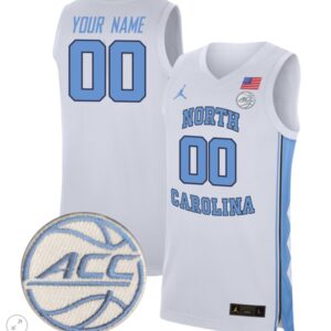Custom North Carolina Tar Heels Jersey Basketball Stiched Game White