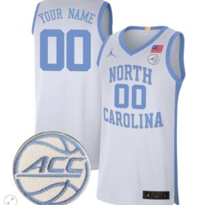 Custom North Carolina Tar Heels Jersey Basketball Stiched Limited Retro White