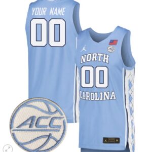 Custom North Carolina Tar Heels Jersey Basketball Stiched Game Blue
