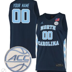Custom North Carolina Tar Heels Jersey Basketball Stiched Navy