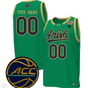 Custom Notre Dame Fighting Irish Jersey Basketball Stiched Irish Green